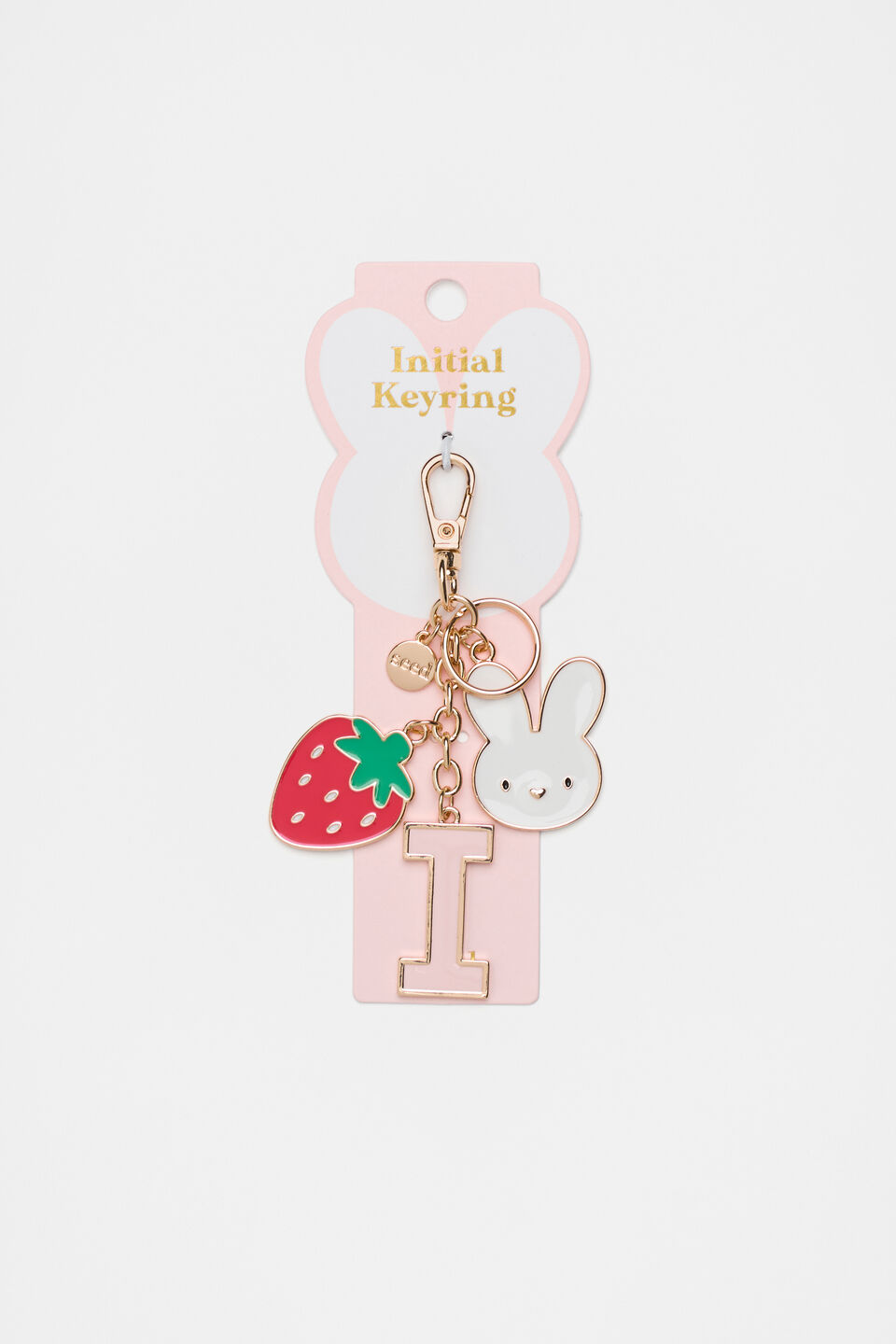 Bunny Initial Charm Keyring  I
