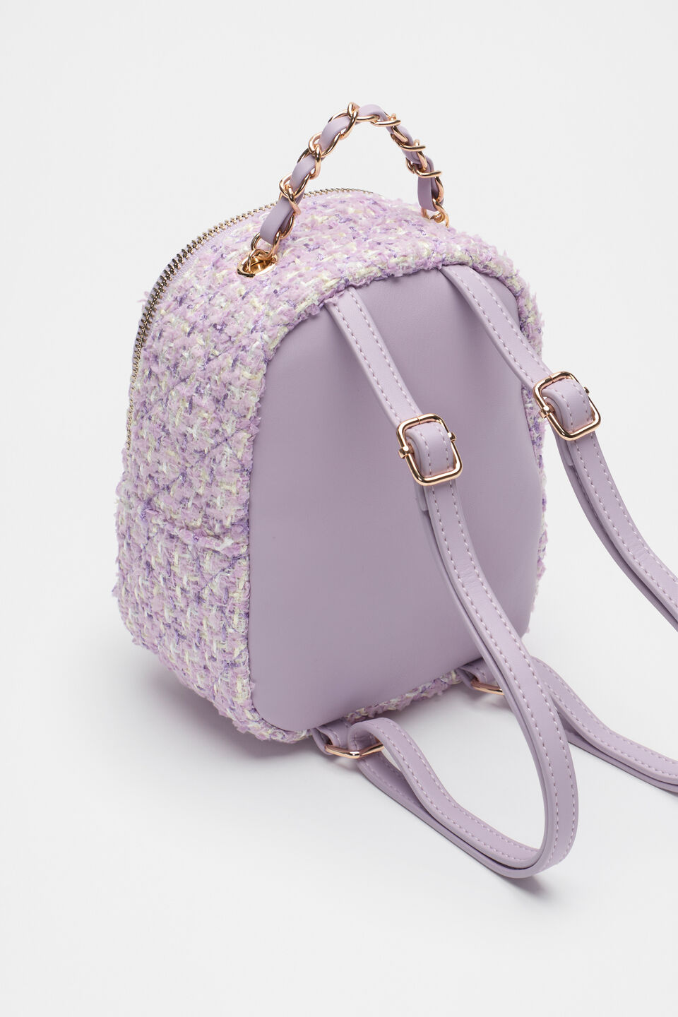 Mini Tweed Backpack  Soft Lilac