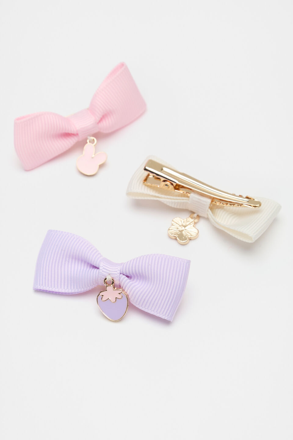 Bow Charm Duck Clip Pack  Multi