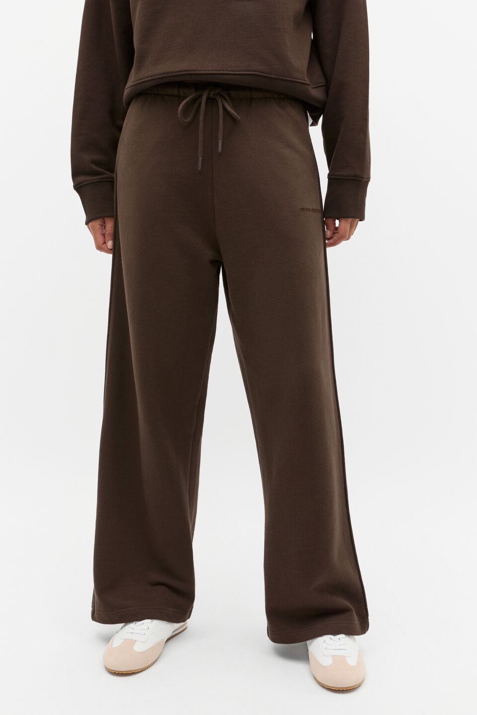 Heritage Wide Leg Track Pant  Dark Espresso