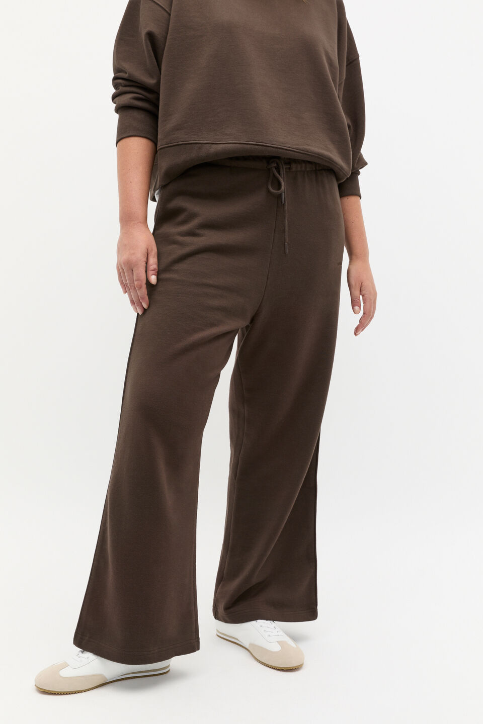 Heritage Wide Leg Track Pant  Dark Espresso