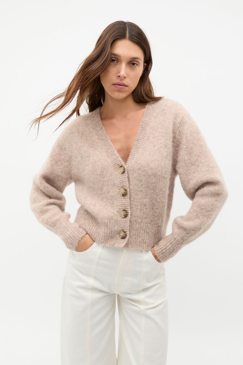Lofty Button Knit Cardigan  Cookie Marle