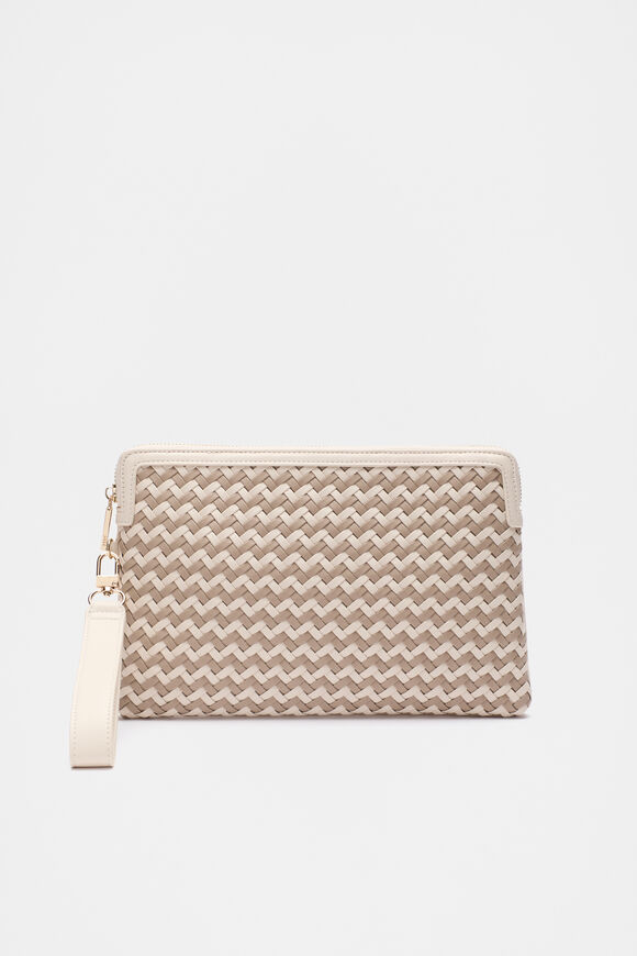 Woven Wristlet Pouch  Oat  hi-res
