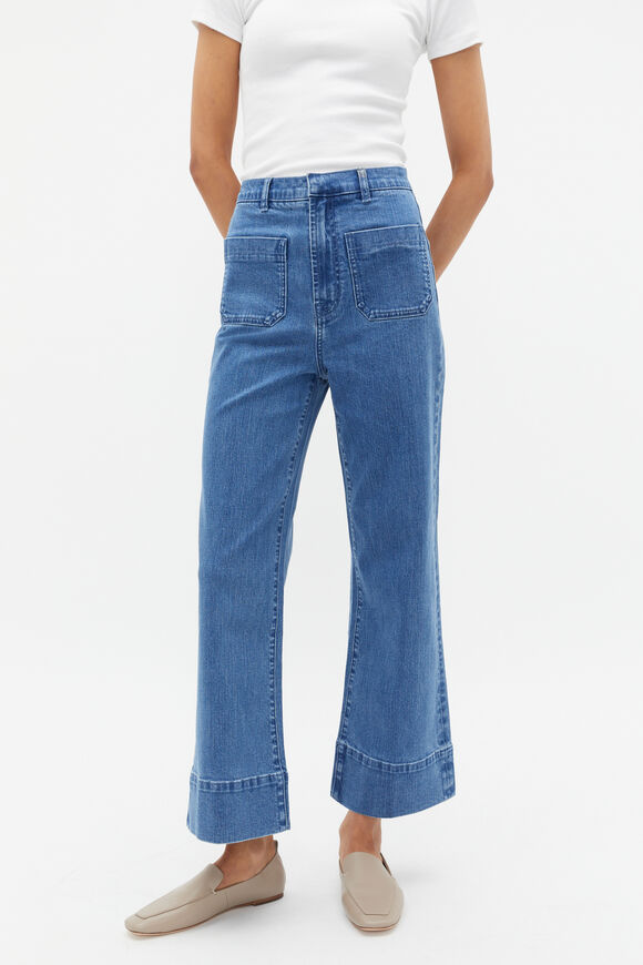 Core Wide Leg Pocket Jean  French Blue Denim  hi-res