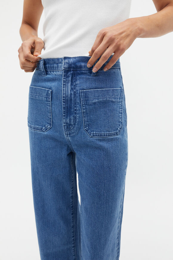 Core Wide Leg Pocket Jean  French Blue Denim  hi-res