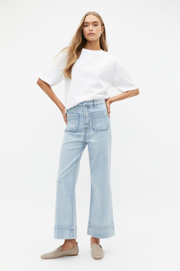 Core Wide Leg Pocket Jean  Pacific Wash  hi-res