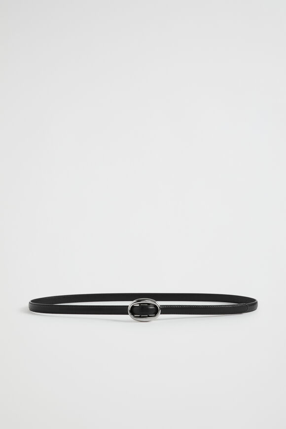 Carmen Oval Buckle Belt  Black  hi-res