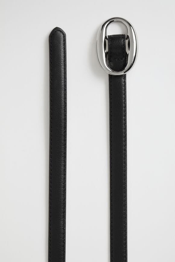 Carmen Oval Buckle Belt  Black  hi-res