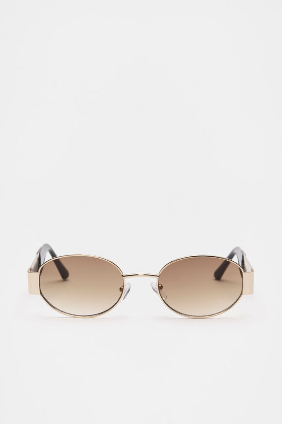 Romy Round Sunglasses  Golden Brown  hi-res