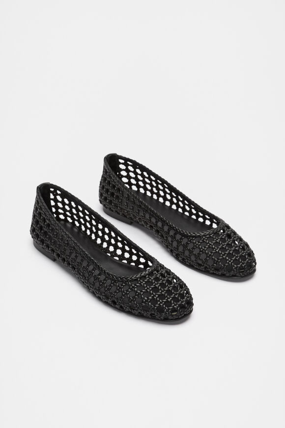 Eve Woven Ballet Flat  Black  hi-res