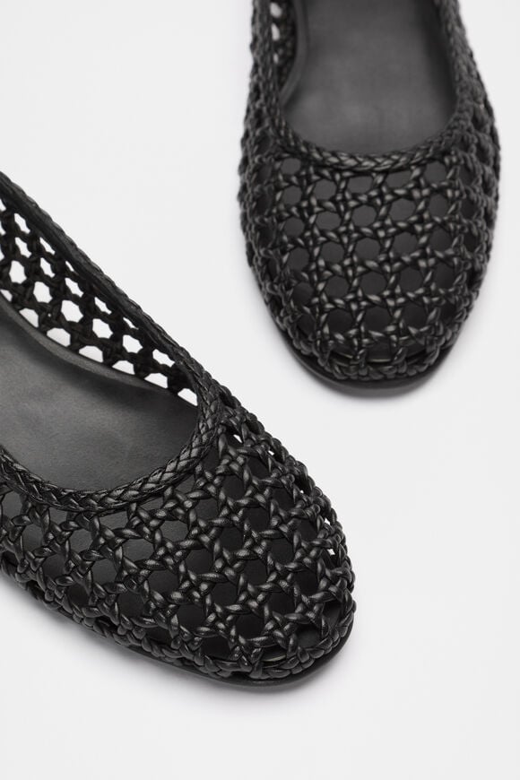 Eve Woven Ballet Flat  Black  hi-res