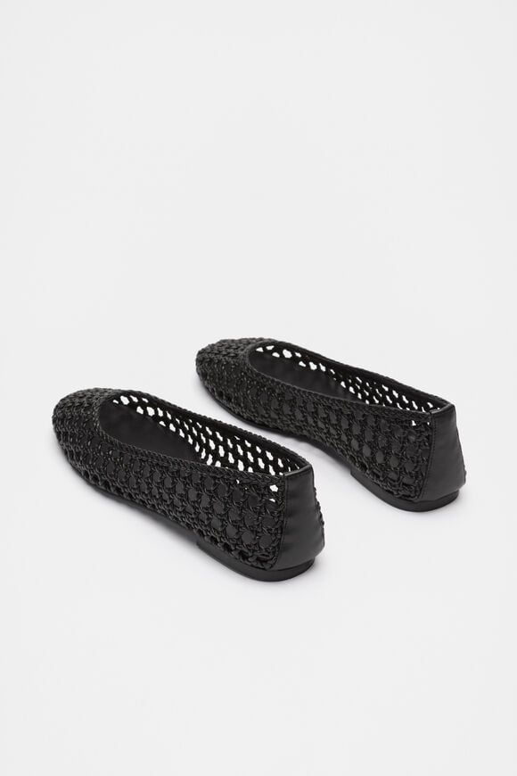 Eve Woven Ballet Flat  Black  hi-res