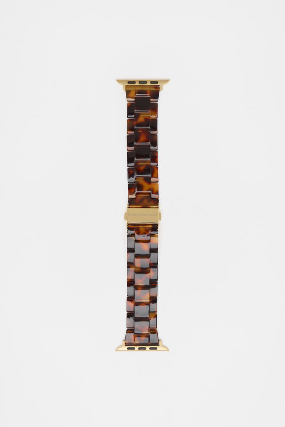 Resin Smart Watch Band  Dark Tort  hi-res
