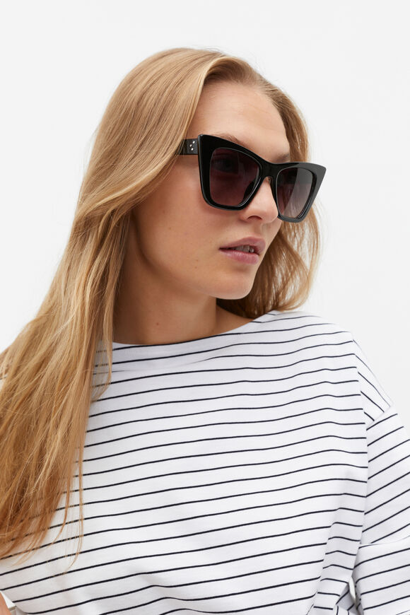 Paola Designer Catseye Sunglasses  Black  hi-res