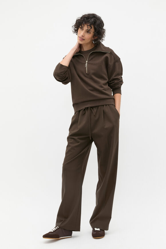 Core Heritage Half Zip Sweat  Dark Espresso  hi-res