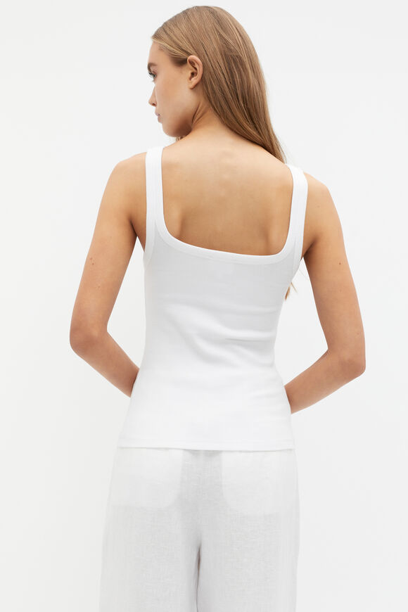 Core Heritage Rib Tank  Whisper White  hi-res