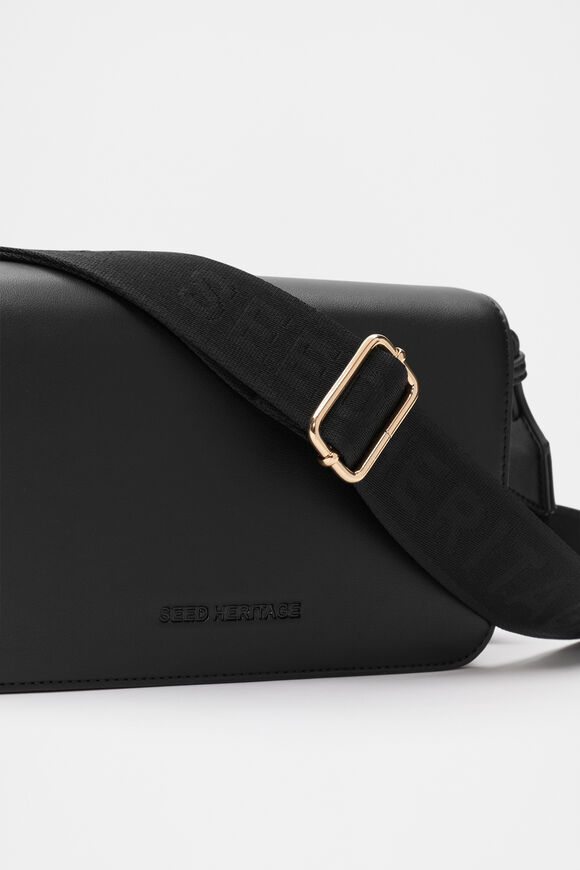 Logo Trim Crossbody Bag  Black  hi-res