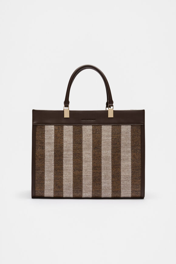 Large Woven Tote  Dark Espresso  hi-res