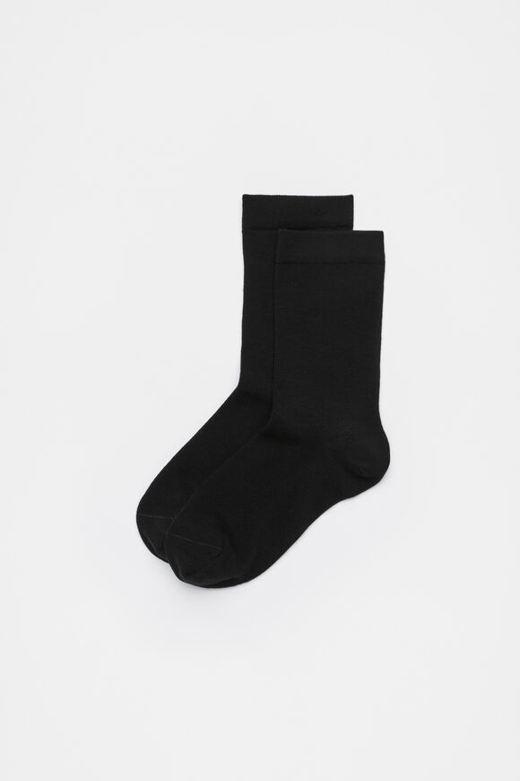 Luxe Crew Sock  Black  hi-res