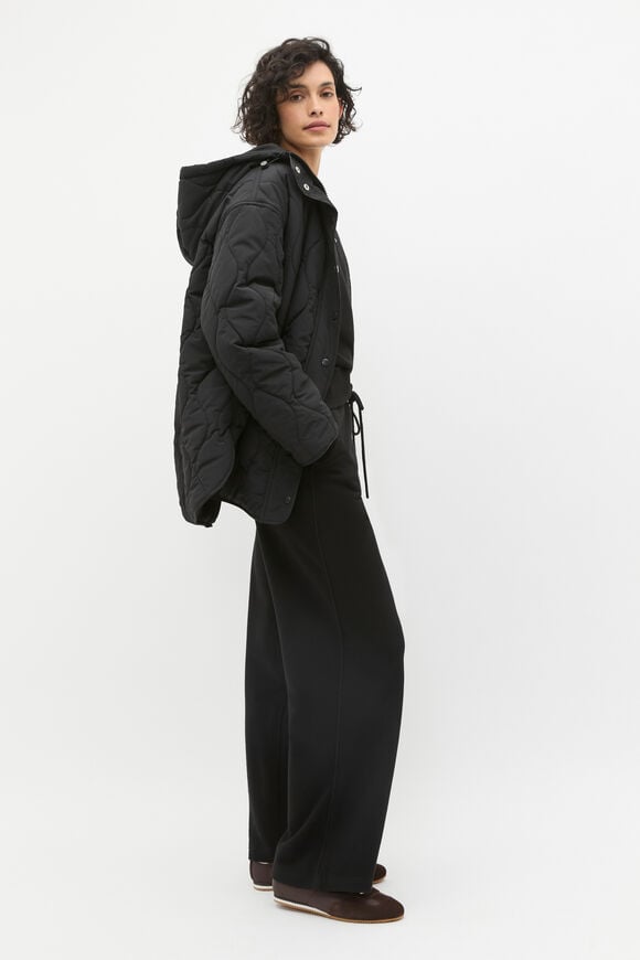 Boxy Quilted Jacket  Black  hi-res