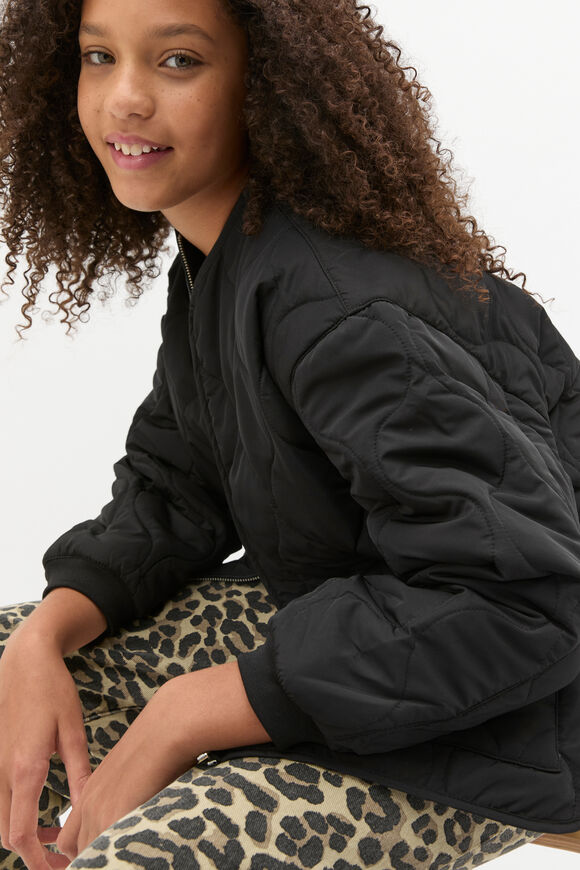 Quilted Jacket  Black  hi-res