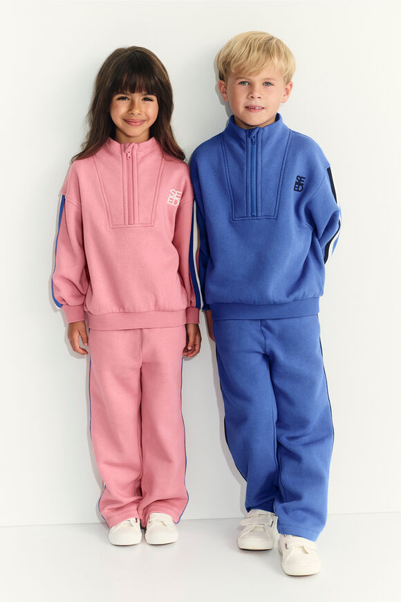 Zip Up Logo Sweat  Blueberry  hi-res