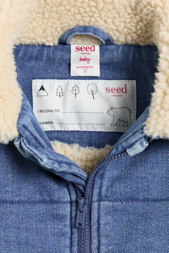 Denim Bomber Jacket  Mid Blue Wash  hi-res