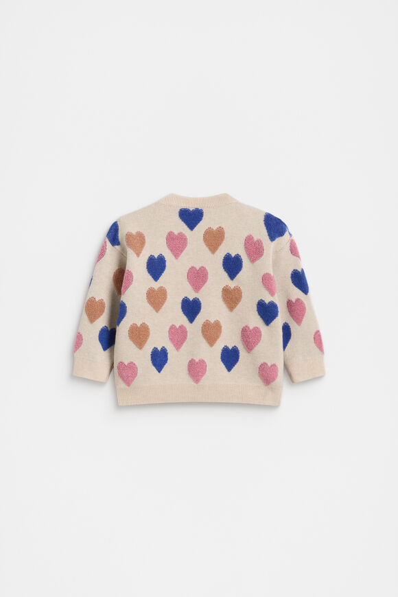 Heart Knit Sweater  Oat Marle  hi-res