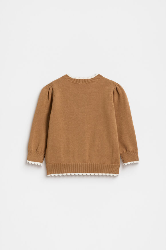 Heart Knit Cardigan  Salted Caramel  hi-res