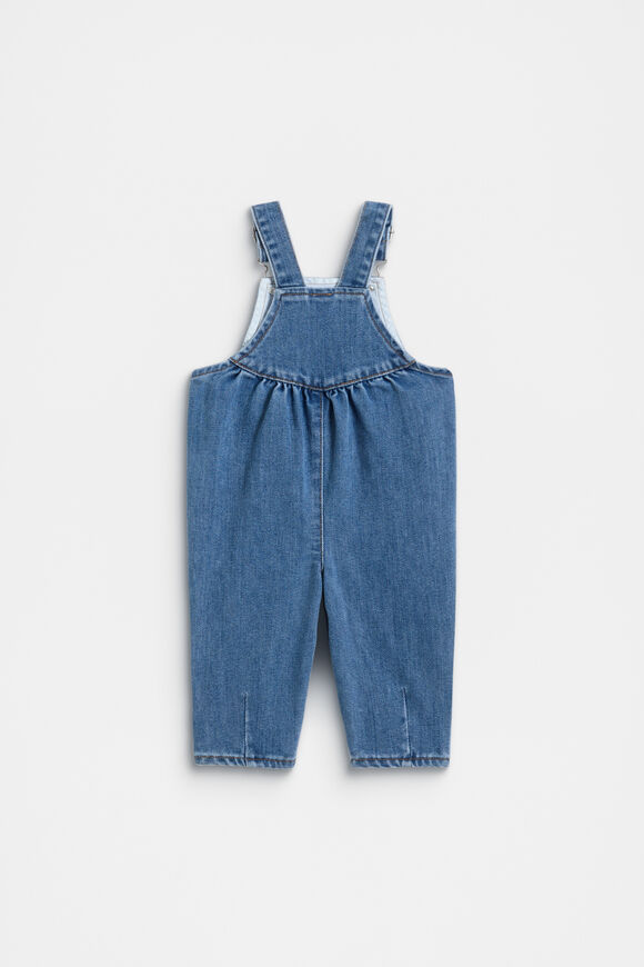 Heart Denim Overall  Mid Blue Wash  hi-res