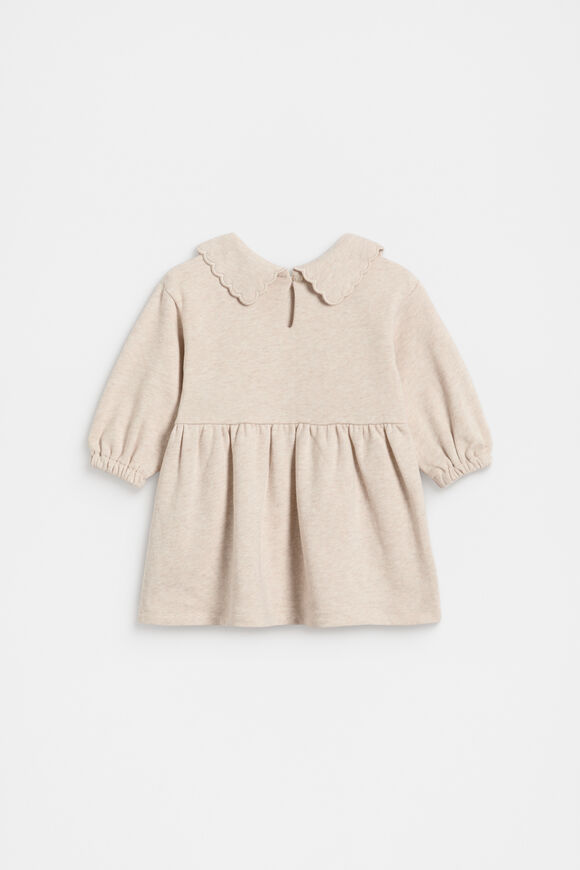 Scallop Collar Dress  Oat Marle  hi-res