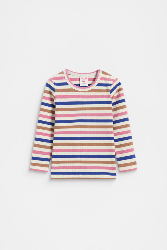 Stripe Rib Tee  Multi  hi-res