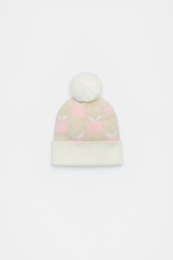 Mini Apple Beanie  Oat Marle  hi-res