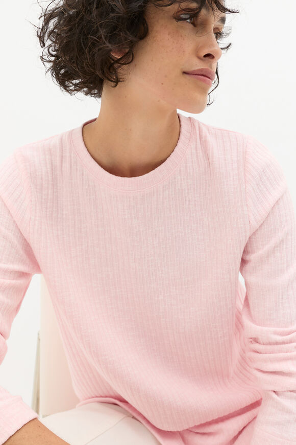 Textured Long Sleeve Top  Rose Petal Twist  hi-res