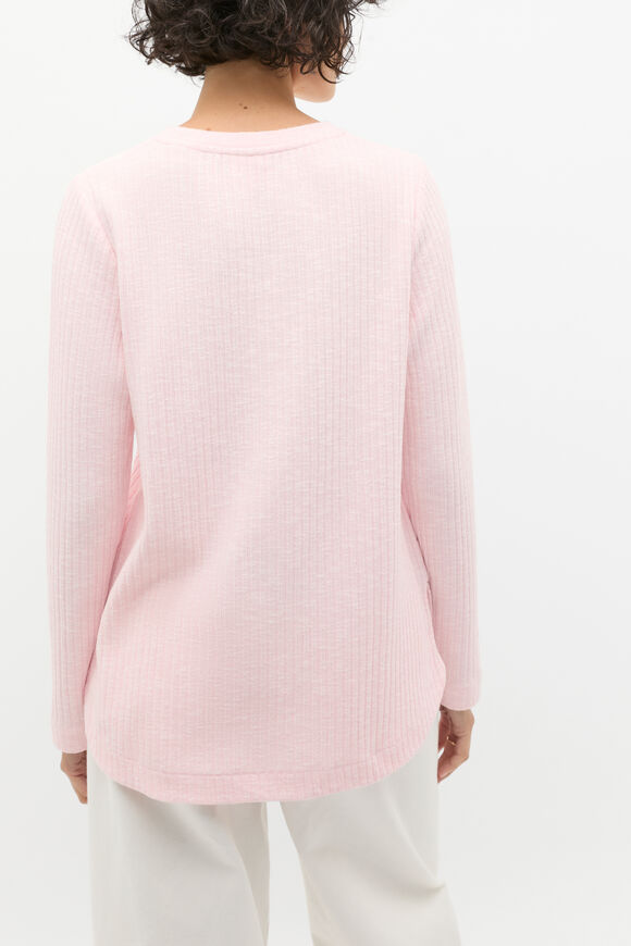 Textured Long Sleeve Top  Rose Petal Twist  hi-res