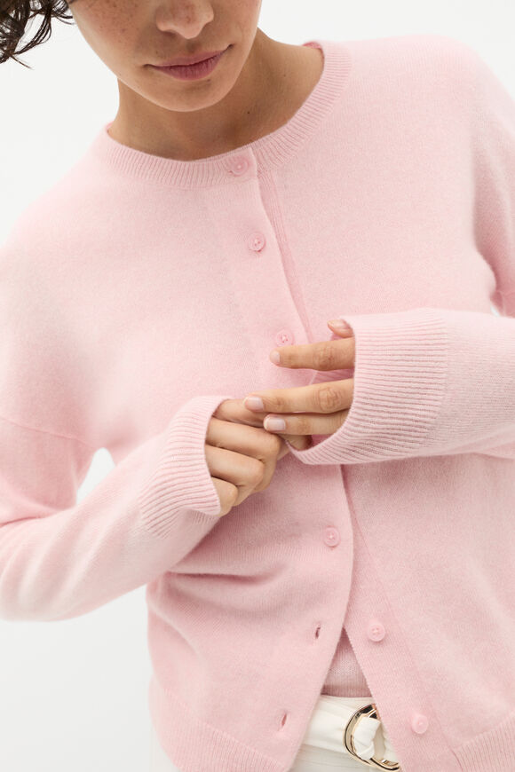 Cashmere Button Knit Cardigan  Rose Petal Marle  hi-res