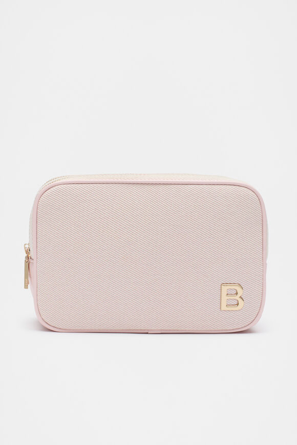 Initials Make Up Bag Rose Petal  B  hi-res