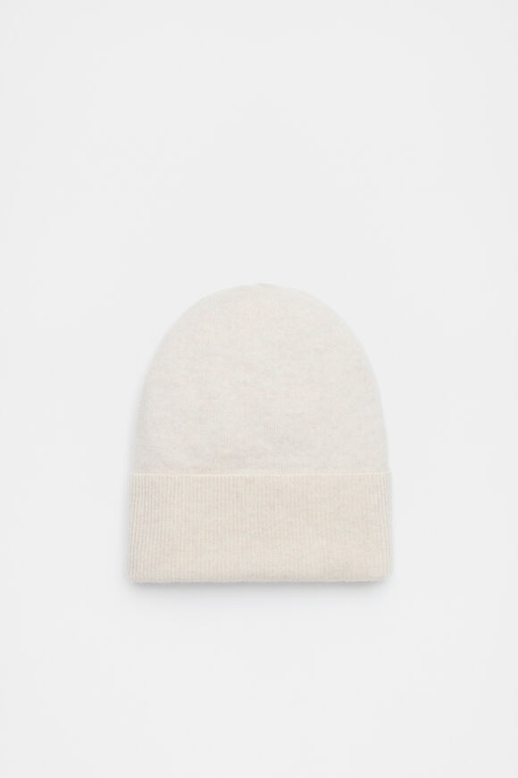 Cashmere Beanie  Oat Marle  hi-res