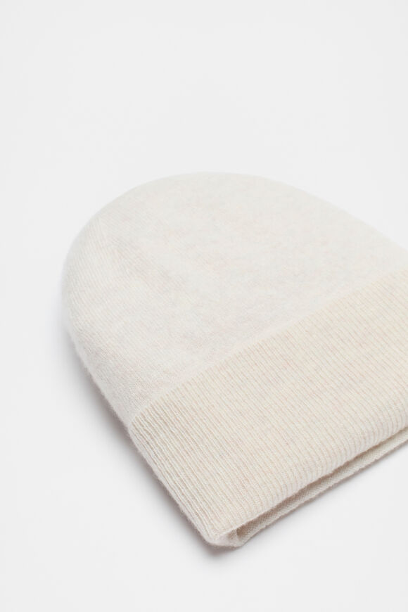 Cashmere Beanie  Oat Marle  hi-res