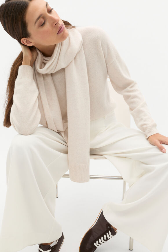 Cashmere Scarf  Oat Marle  hi-res