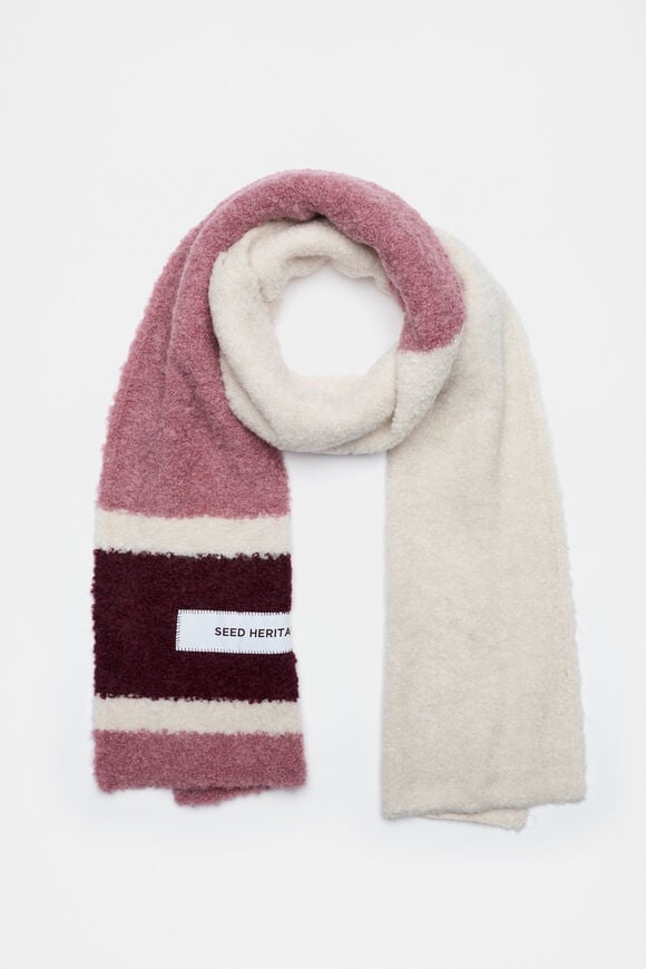 Colour Block Scarf  Mauve  hi-res