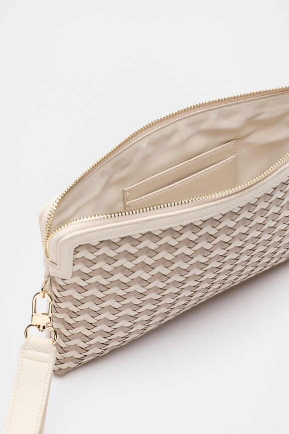Woven Wristlet Pouch  Oat  hi-res