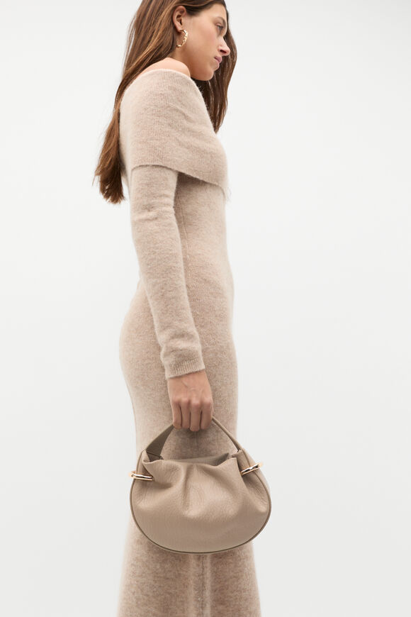 Textured Mini Round Handbag  Cookie  hi-res