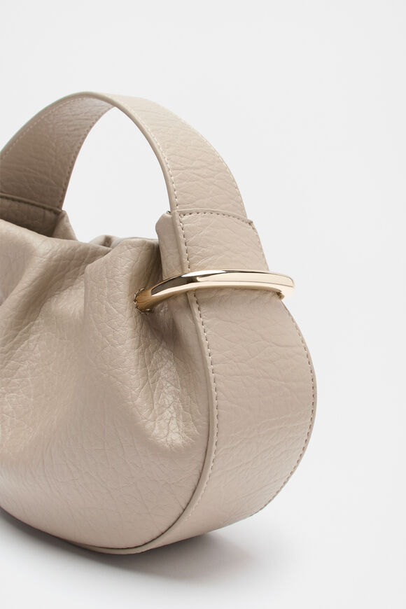 Textured Mini Round Handbag  Cookie  hi-res