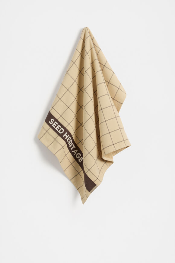 Seed Logo Tea Towel  Marzipan  hi-res