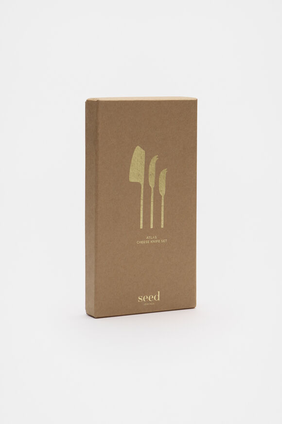 Atlas Cheese Knife Set  Gold  hi-res