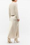 Satin Midi Swing Skirt  Oat  hi-res