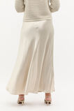 Satin Midi Swing Skirt  Oat  hi-res
