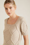 Square Neck Cable Knit    hi-res
