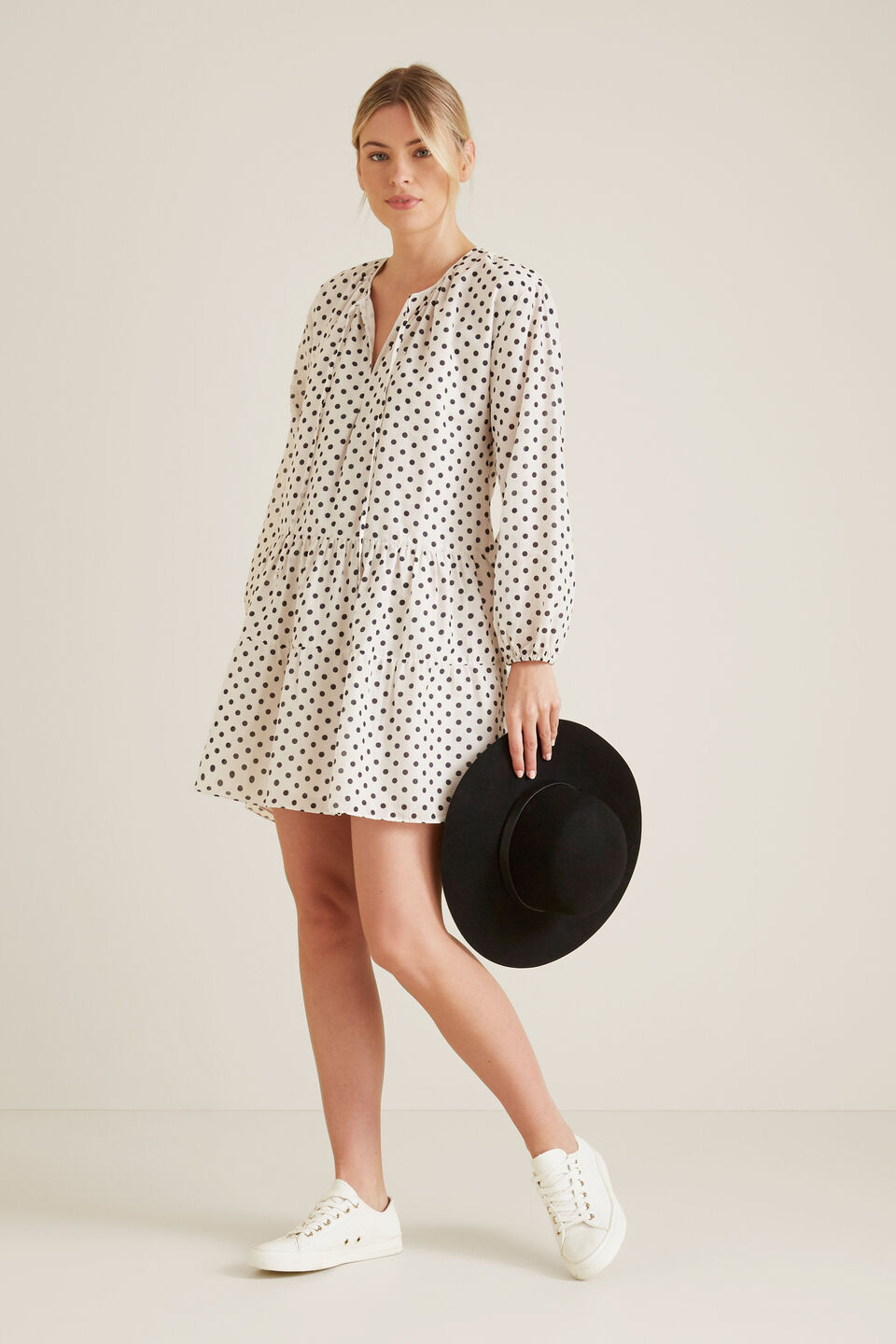 Spotty Tiered Dress  